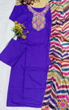 Si 329 Slub Cotton Kurti With Bottom Dupatta Wholesale In India